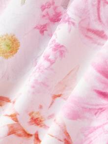 Skyraze Women's Floral Print Mini Camisole Dress,White And Pink Summer Modest A Line Sundress,Elegant Spaghetti Straps Picnic Holiday French Retro Dresses - Multicolor - View 7