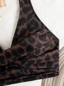 Swim Vcay 2026 Women's Leopard Print Bikini Top For Beach Vacation (Print Design Random) - Multicolor - View 6