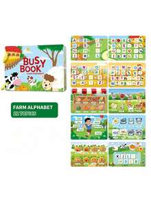 1pc Learning Quiet Sticker Book For Children Over 3 Years Old, Children's Early Learning Alphabet Table Animal Cognitive Books Learning Toys, Educational Activity Books For Toddlers, Children's Educational Toys (Random Color Circles) - Multicolor - View 17