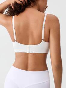 Loungeista Áo ngực nữ gợi cảm, nâng đỡ, không gọng, không đường may, thoáng khí, mềm mại. - trắng - Xem 3