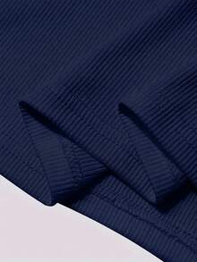 Manfinity Dauomo Men's Solid Color Crew Neck Ribbed Casual Tank Top - Blue - View 5