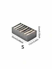 Gray Storage Box Multi Compartment Closet Organizer Foldable Design Non Woven Fabric Drawer Divider Underbed Storage Space Saving Solution Easy Carry Handle - Grey - View 14