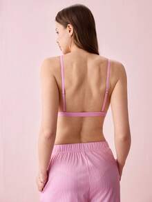 Bonmuse 3pcs Multi-Color Set: Front Closure Wireless Bra With Removable Pads, Women's Lingerie Bra With Detachable Straps For Versatile Styling - Spaghetti Strap Bra, Criss-Cross Back Bra, And Spaghetti Strap Bra (Suitable For A-C Cup)For Summerfor Summer - Multicolor - View 2