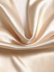 Sweetra Áo kiểu nữ thanh lịch mới, cổ xếp ly, lưng hở, không tay, buộc dây cổ, chất liệu satin, màu trơn. - Màu be - Xem 6