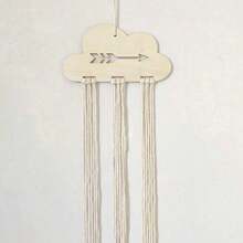 Cute Cloud Twisted Rope Hairpin Storage Rack - Home Decorative Simple Storage Hanging Frame For Hair Clips - Hanging Rope Storage - Multicolor - View 9
