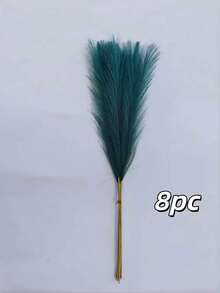 Elegant Real Touch Fluffy Dark Green Pampas Grass 55cm Boho Artificial Flowers For Vase Filler Home Wedding Decor Gift For Halloween Christmas Easter Valentine's Day Mother's Day (8/16/24/40pcs) - Dark Green - View 10