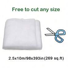 1 Piece 60 Mesh Garden Protective Net, Anti Fog Net, Anti Bird Net, Nylon Plastic Net, Greenhouse Vegetable Insect Net - White - View 3