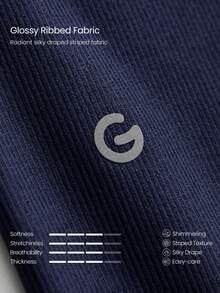 Quần legging GlossFit bóng mượt cạp cao 24 inch với túi sau có nắp đậy để đựng điện thoại an toàn, cạp quần bằng lưới hai lớp chống trượt, thích hợp cho yoga, pilates và mặc hàng ngày. - Dark Blue - Xem 5