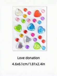 30 Sheets Mini Diamond Stickers Acrylic Gemstone Gems For Decoration DIY Multicolor Rhinestone Sparkle Crafts Princess Reward Creative Art Supplies For Kids Teens - 30Pcs set - View 4