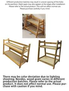 1PC Creative Rattan Double-Layer Desktop Shelf, Simple Bookshelf, Kitchen Water Cup And Tea Cup Rack, Desktop Storage And Organization Rack, Double-Layer Multi-Functional Storage Rack For Organization, Coffee, Snacks, Water Cup Storage Rack, Figure-Making Placement And Organization Rack - Multicolor - View 11