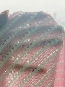 SHEIN 2件套 少女休闲舒适圆领无袖海星装饰条纹背心和短裤套装 - 粉色 - 查看 5