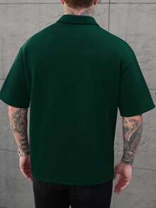 Manfinity CasualCool Áo Polo nam thiết kế phối mảnh, thời trang và đa năng, phù hợp mặc hàng ngày. - màu xanh lá - Xem 2