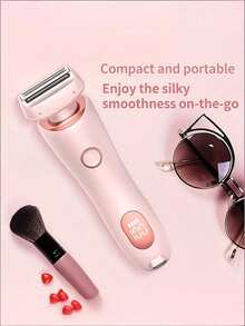 Teckwe Electric Razors Shaver For Women,Battery Capacity800mah.2-IN-1 Women Electric Razor For Leg Arm Face Pubic Area, Cordless Bikini Trimmer Hair Removal For Women With Detachable Head, Painless,Wet & Dry ,Portable Battery-Operated Electric Shaver Epilator & Eyebrow Trimmer For Women - Miniature Facial Hair Removal Device For Face And Body Portable Hair Trimmer Electric Epilator Eyebrow Shaping Tool, Mini Facial Hair Remover, Face Shaver For Women - View 4