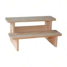 1Pc Wooden Multilayer Riser Display Rack Multifunction Jewelry Dessert Cupcake Collectibles Storage Stand Organizers Window Showcase Valentine's Day Back To School - Wood Color - View 11