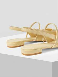 MOTF PREMIUM WOMEN'S SIMPLE FASHION FLAT HEEL SHOES - Yellow - View 7