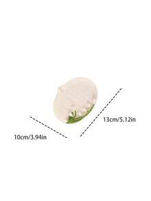 Muroi Mono 1Pc Elegant Luxury Bathroom Soap Dish - Ceramic Lily Of The Valley Design Soap Holder - multicolor - View 7