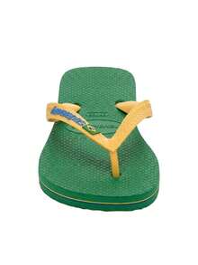 Havaianas Brasil Logo Women's Flip-Flops Green/Yellow 4110850 - Green/Yellow - View 2