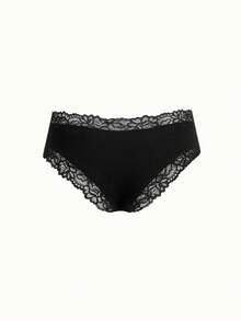 Bonmuse 5pcs Solid Color Lace Trim Striped Women's Triangle Briefs, Sexy & Breathable - Multicolor - View 6