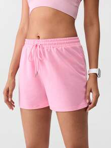 LOUNGEISTA 3 Packs Solid Elastic Waist Knotted Relaxed Athletic Shorts Sleep Shorts, Vacation, Breezy Comfort Fall Clothes, - Multicolor - View 4