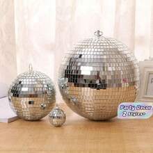 1 quả cầu disco treo trang trí bằng gương thủy tinh với nhiều mặt dây chuyền hình cầu gương kích thước khác nhau, lý tưởng cho trang trí tiệc tùng, buổi tối tiệc tùng, quả cầu đèn disco phù hợp cho DJ, câu lạc bộ, sân khấu, quán bar KTV, đám cưới, đạo cụ chụp ảnh, trang trí lễ hội, trang trí nhà cửa, trang trí phòng, quà tặng trang trí tường sinh nhật, tốt nghiệp. - Nhiều màu - Xem 1