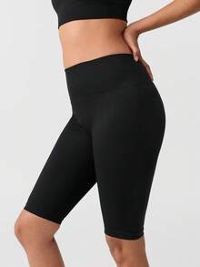 Loungeista Bộ đồ thể thao nữ 2 món, áo cổ vuông phối cùng quần short cạp cao, phong cách thể thao năng động. - màu đen - Xem 7