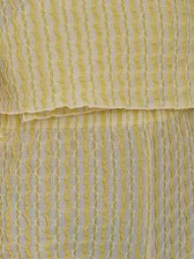 MUSERA Plunge Wrap Tie Front Textured Lettuce Hem Short Sleeve Top Low Rise Mini Shorts Sold As Set Cute Summer Holiday Girly Cool Girl Beach Casual - Yellow - View 6