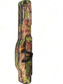 Portable Fishing Rod Case Durable Folding Fishing Rod Carry Case Fishing Tackle Storage Bag Camouflage Travel Fishing Bag - Multicolor - View 9