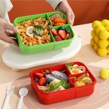 1 buah Kotak Makan Siang Berinsulasi Kapasitas 1450ML, Kotak Saus Terpisah, Wadah Penyimpanan Makanan Multi-Kompartemen, Cocok Untuk Berkemah, Kantor, Sekolah, Kembali ke Sekolah, Pesta, Hadiah Natal/Ulang Tahun - MultiWarna - View 9