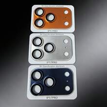 1 pieza Protector de lente de cámara resistente a arañazos y golpes de 4 colores compatible con iPhone 14/15/16 Pro Max - Convertible instantáneamente a 17 Pro/17 Pro Max, diseño elegante, protección duradera [Cambio instantáneo], no se puede usar flash Aplicable a protección diaria, oficina, hogar Protector de cámara de teléfono a prueba de agua, a prueba de golpes, anti-caída, resistente a arañazos - Plateado - Ver 6