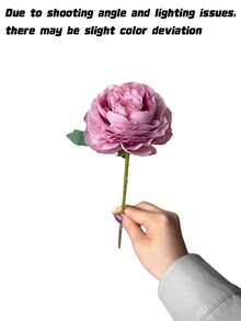 1/4 Pcs 20.1 Inch Artificial Peony Flowers, Realistic Silk Peonies With Long Stems, Perfect For Bridal Bouquets, Wedding Decor, Home, Living Room, Garden, Kitchen & DIY Party Decorations - Red Bean Paste Powder - View 8