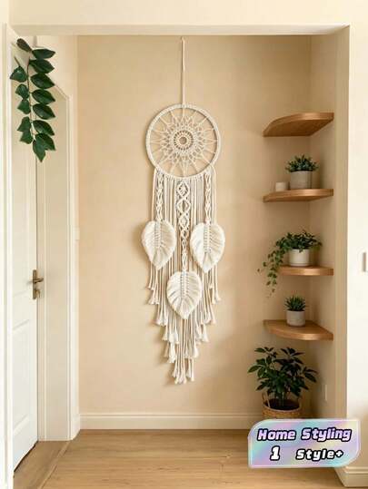 1pc Polyester Wall Hanging, Modern Leaf Decor Hanging Decoration For Home,Home Decor ,Room Decor,Wall Decor Gifts Birthday Graduation