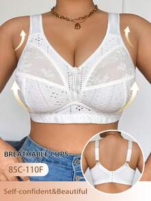 DesireSculpt Áo ngực không gọng cỡ lớn - trắng - Xem 1