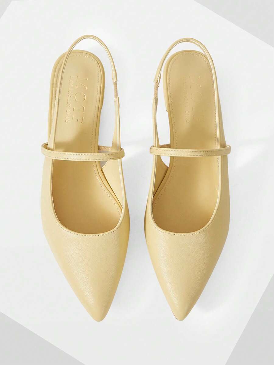 MOTF PREMIUM WOMEN'S SIMPLE FASHION FLAT HEEL SHOES - Yellow - View 1
