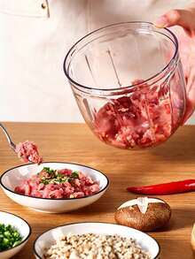 1pc Kitchen Vegetable Chopper,Multi-Functional Manual Food Processor Vegetable Chopper, Portable Hand Pull String Garlic Mincer Onion Cutter For Veggies, Ginger, Fruits, Nuts, Herbs, Etc., (500ml, 900ml Two Sizes Available)White, Christmas - White - View 3