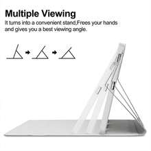 1PC Tablet Protective Cover, Convenient, Multi-Folding, With Pen Slot, Compatible With Apple Pad - Light Grey - View 4