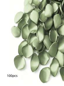 50/100/300/500pcs Silk Rose Petals ,Wedding Petals ,White Petals Fake Rose Petals Artificial Flower Petals Proposal Basket Aisle Bridal Shower Table Decoration,Party Decor - Green - View 12