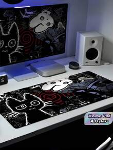 1 Tấm lót chuột chơi game cỡ lớn, dùng cho bàn phím máy tính, thiết kế mèo hoạt hình phong cách Punk, thẩm mỹ tối màu, đế cao su chống trượt, in độ nét cao, chống thấm nước, viền may chắc chắn. Thích hợp cho gia đình, trường học, ký túc xá, văn phòng, máy tính để bàn, game thủ, quà sinh nhật, quà tặng ngày lễ. - Nhiều màu - Xem 1