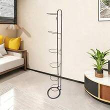 Soporte multifuncional para aro de baloncesto, estantería de almacenamiento de baloncesto negra para uso doméstico - Negro - Ver 9