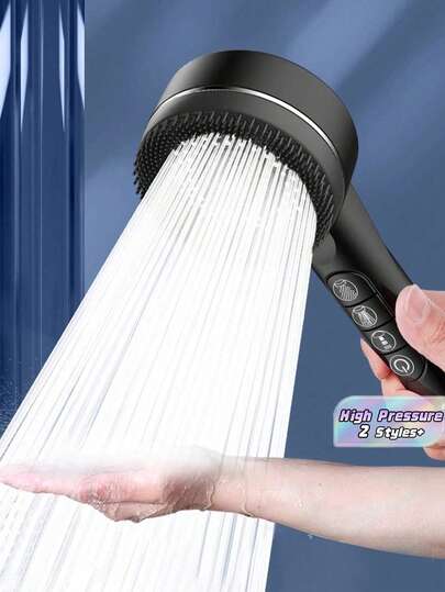 1pc/3pcs High Pressure Shower Head With Filter, Bathroom Handheld Shower Sprayer, Massage Rainfall Showerhead With 1.5m Shower Hose & ABS Holder Set