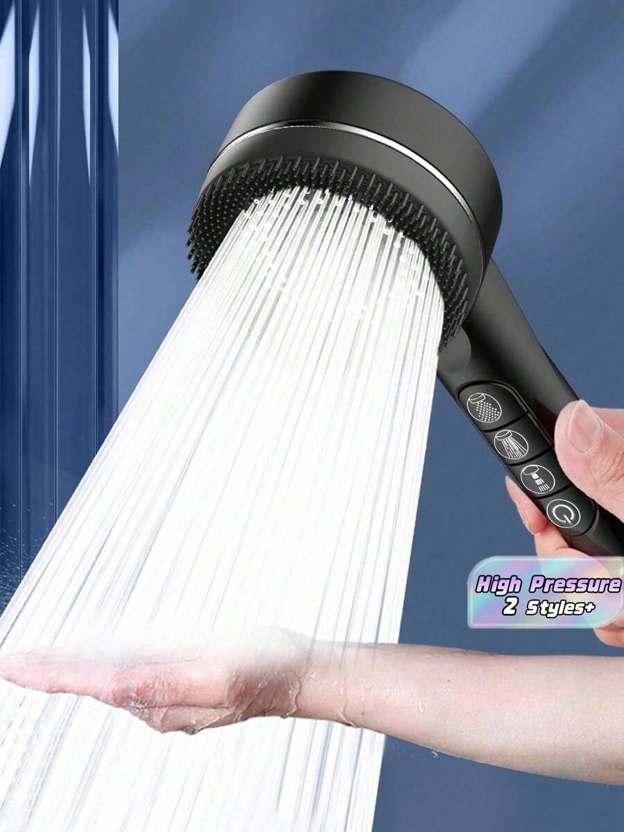 1pc/3pcs High Pressure Shower Head With Filter, Bathroom Handheld Shower Sprayer, Massage Rainfall Showerhead With 1.5m Shower Hose & ABS Holder Set