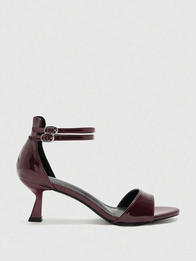 CUCCOO BIZCHIC Women Shoes Spring And Summer New Round Toe PU Surface. Hollow Ankle Strap Double-Breasted Buckle Heel Sandals. Romantic Elegance Temperament Simple Sexy High Heel Paint Heel Dress Shoes Valentine's Day. Dating Party, Fashionable And Sexy/Club-Worn, Suitable For Christmas. Spring And Summer Four Seasons Workplace Festival Street Popular Classic Sandals Elegance Temperament Women's Shoes Thick Heels. Bad Girl Night Out Pumps