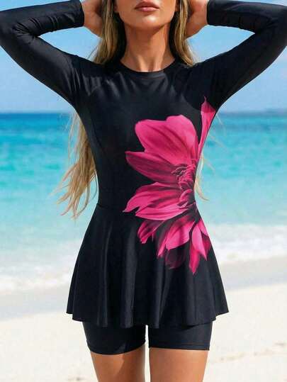 Swim Mulvari Burkini con estampado floral para mujer para vacaciones en la playa
