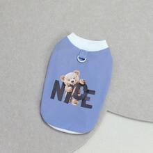 PETSIN Pet Spring New Dog Clothes Animal Supplies Pet Clothing Dog Tank Top Cat T-Shirt Teddy Outfits Small Animal Attire Casual Cool Tank Top Dog Clothes Cat Clothes Two-Season Spring & Summer New Tank Top - Multicolor - View 28