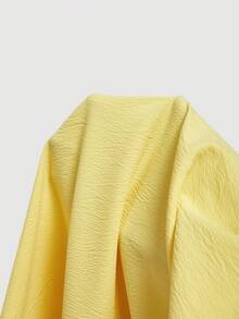 SHEIN MOD Đầm vàng cổ vuông cỡ lớn, thích hợp cho kỳ nghỉ thoải mái, trang phục thanh lịch hàng ngày, trang phục du lịch, phong cách tươi sáng, thiết kế phá cách. - Màu vàng - Xem 9
