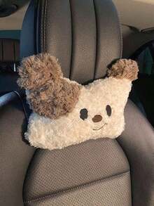 1 pieza Almohada de reposacabezas para coche - Un par de adorables almohadas con forma de perro para asientos de coche, que proporcionan soporte para el cuello y la espalda lumbar, perfectas para mejorar la comodidad durante los viajes en coche, Almohada para coche - Multicolor - Ver 3