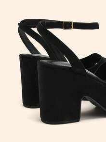 CUCCOO BASICS Giày sandal đế xuồng thời trang nữ - màu đen - Xem 4