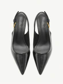 CUCCOO CURVES Women Shoes Women's Pointed Buckle Design Everyday Versatile Fashion Wide Last High Heels - Black - View 6