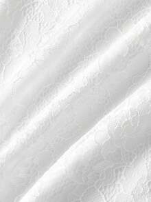 SHEIN MOD Women's Elegant Solid Color Lace Skirt - White - View 6