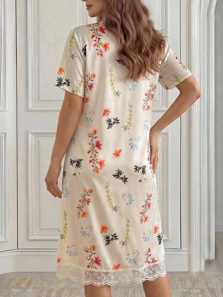 Women's Round Neck Short-Sleeve Dress With Random Striped Printsummer Outfits,Vacation Women, Casual Outfit For Spring Summer