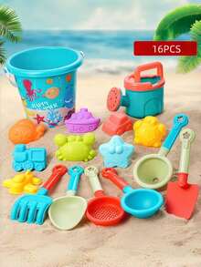 Bộ đồ chơi bãi biển 14/16 món cho trẻ em Xẻng Nước Chơi Giáo dục Hoạt hình Mùa hè Ngoài trời Lâu đài cát Hồ bơi Vui vẻ Bền bỉ Di động Nhiều màu sắc Quà tặng Phiêu lưu Học tập - Nhiều màu - Xem 10